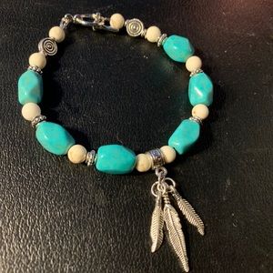 Native American made bracelet with turquoise